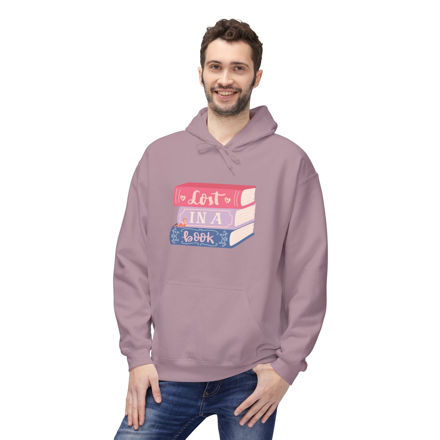 Teen/Adult Unisex Lost in a Book Stack Hoodie