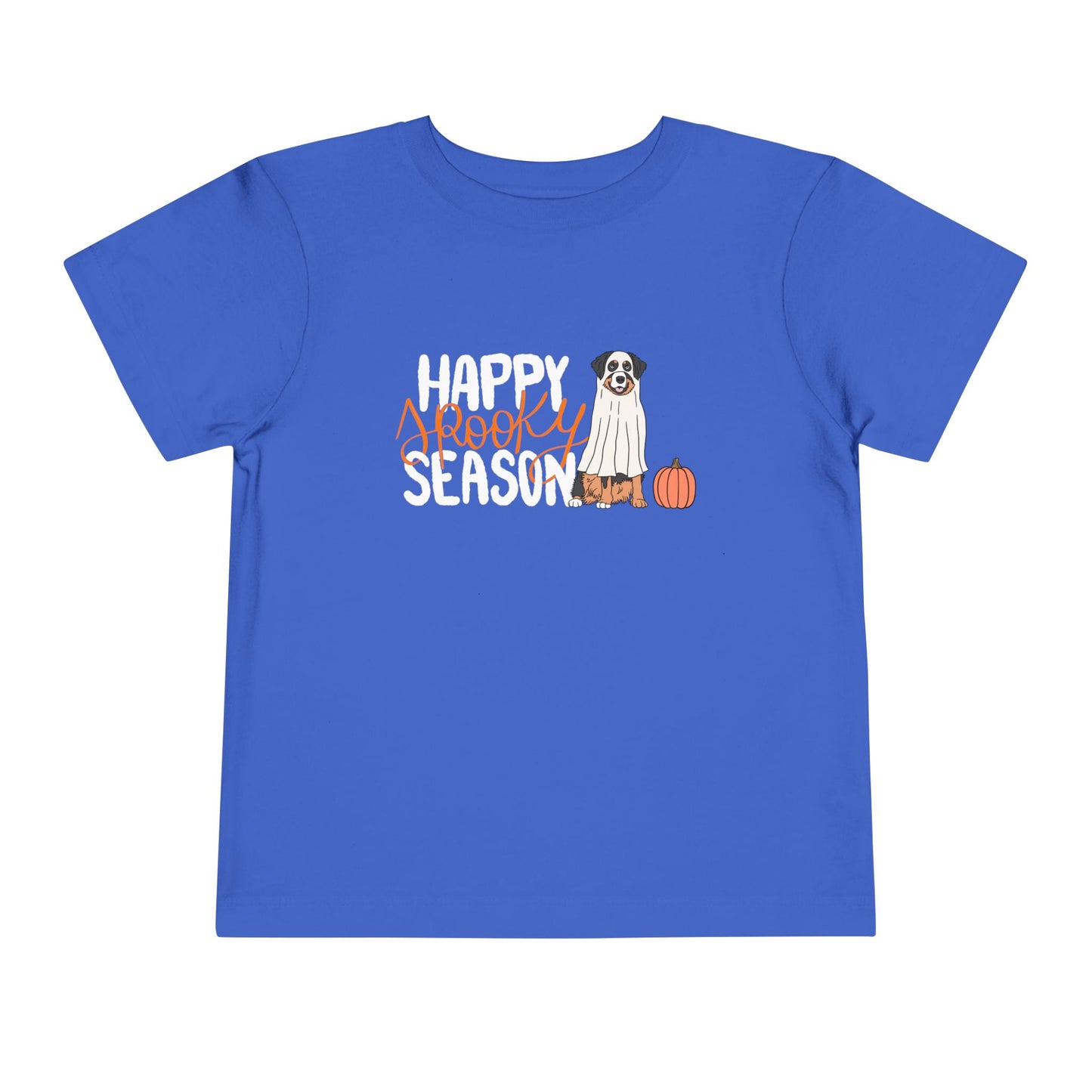 Toddler "Happy Spooky Season" Tee – Cute Halloween Dog & Pumpkin Shirt
