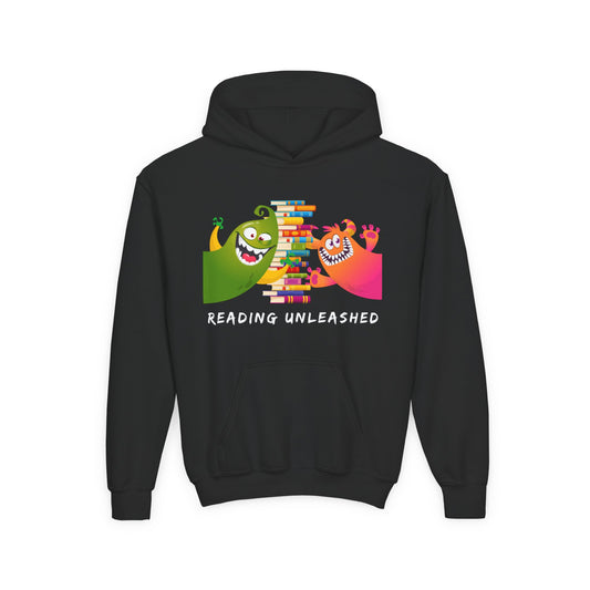 Youth Reading Unleashed Hoodie – Monsters Love Books Too!