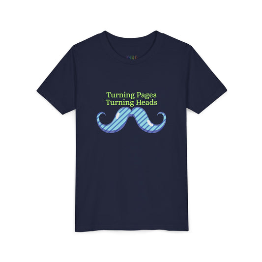 Youth Turning Pages, Turning Heads Tee – Stylish Gift for Young Readers with Flair, For kids who know that confidence and books go hand in hand!