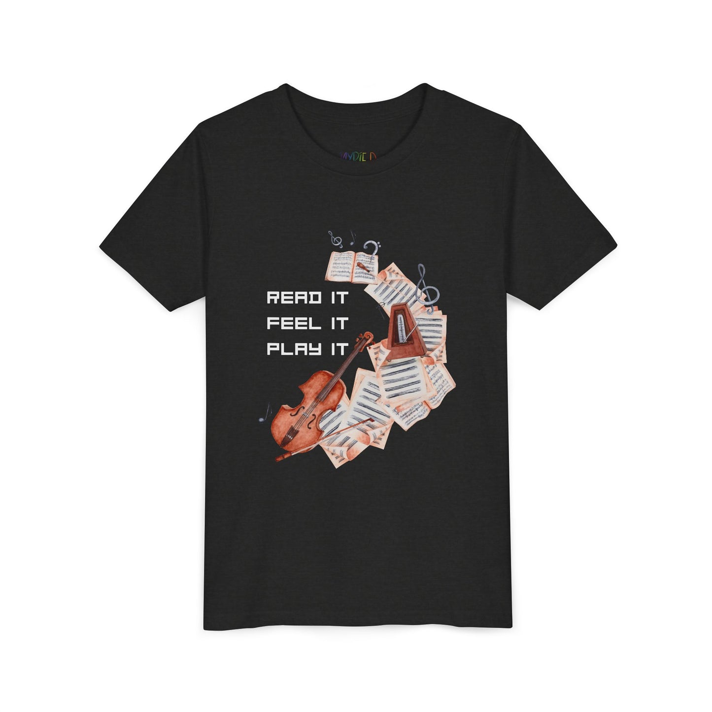 Youth Read It. Feel It. Play It. Tee – Violin Shirt for Passionate Young Performers