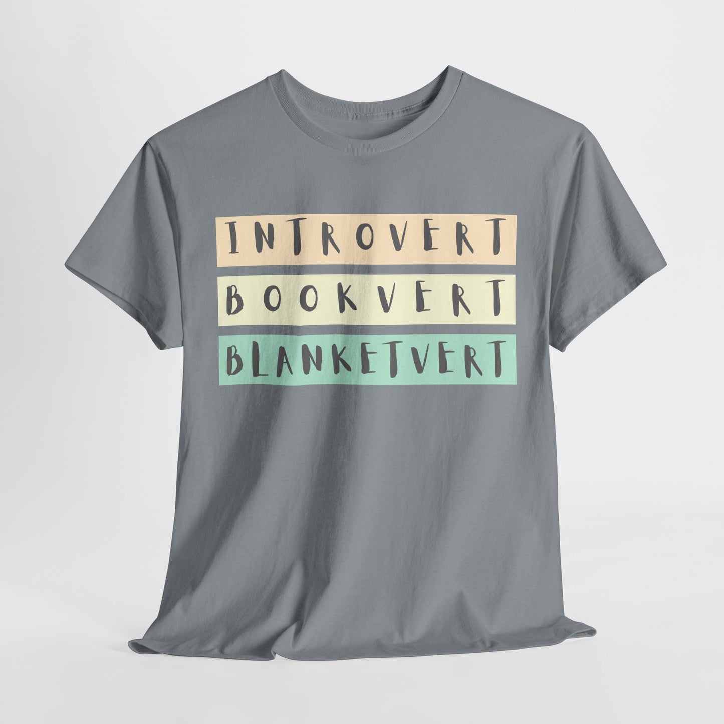 Teen/Adult Unisex Tee – Introvert. Bookvert. Blanketvert.
