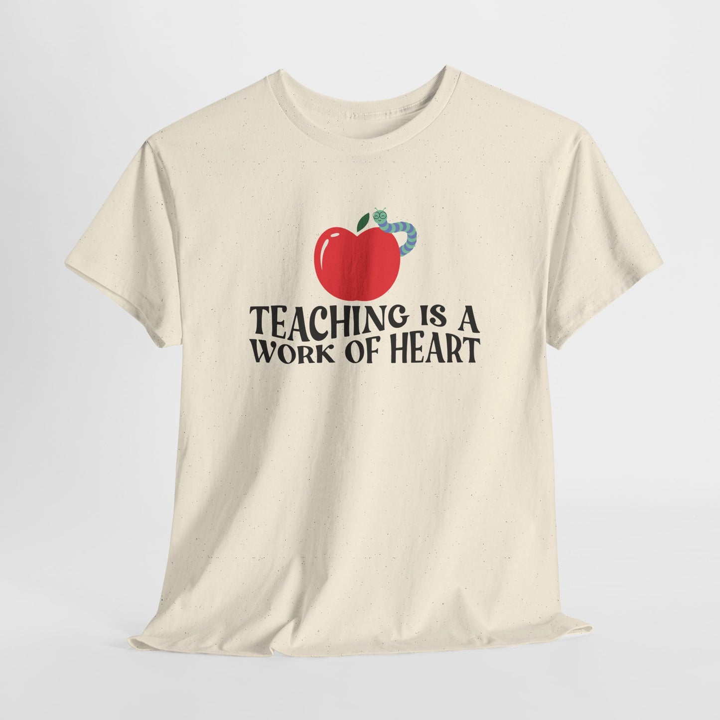 Teen/Adult Unisex Teaching Is a Work of Heart – Apple Tee for Teachers