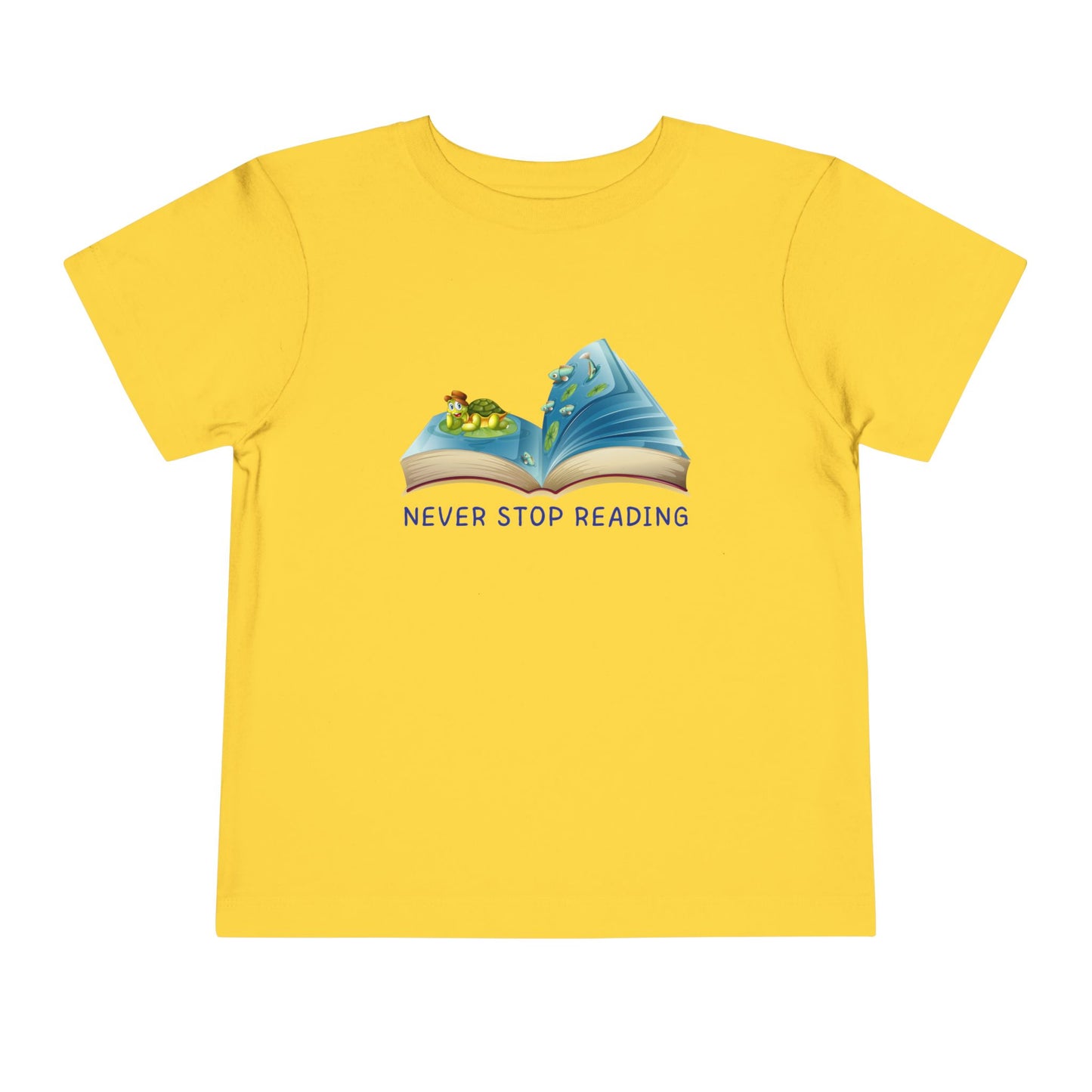 Toddler Never Stop Reading Tee – Bookworm-Inspired Shirt for Little Readers