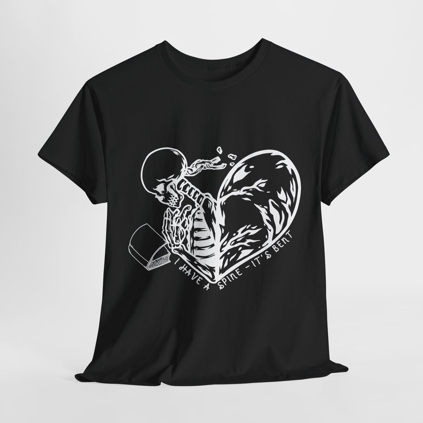 Teen/Adult Unisex Skeleton Heart T-Shirt – “I Have a Bone to Pick” Gothic Graphic Tee