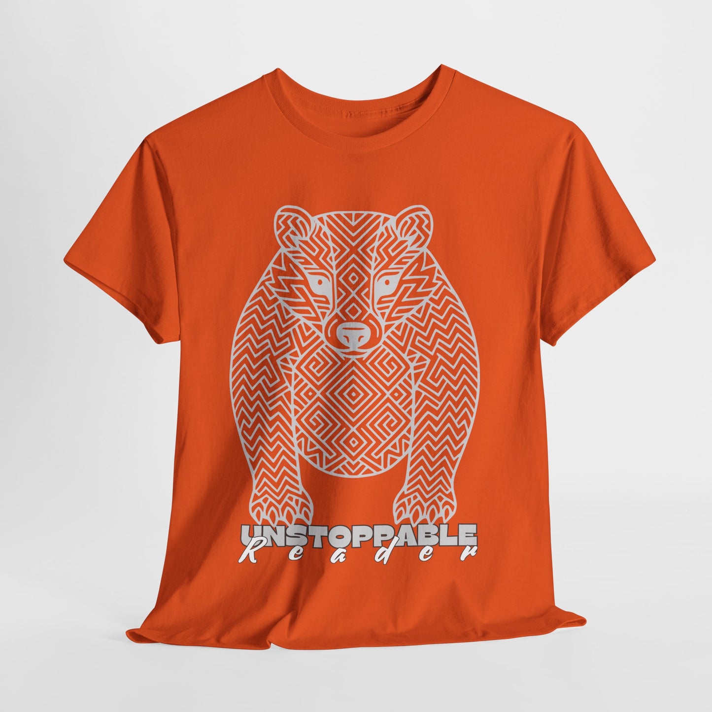Teen/Adult Unisex – Unstoppable Reader Honey Badger Tee – Fierce Gift for Relentless Bookworms