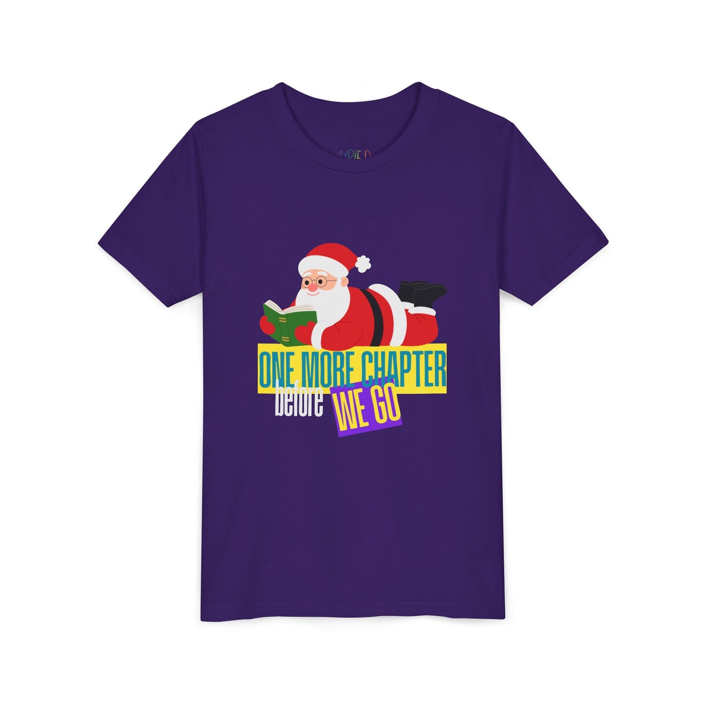 Youth One More Chapter T-Shirt â€“ Reading Santa Design Printify