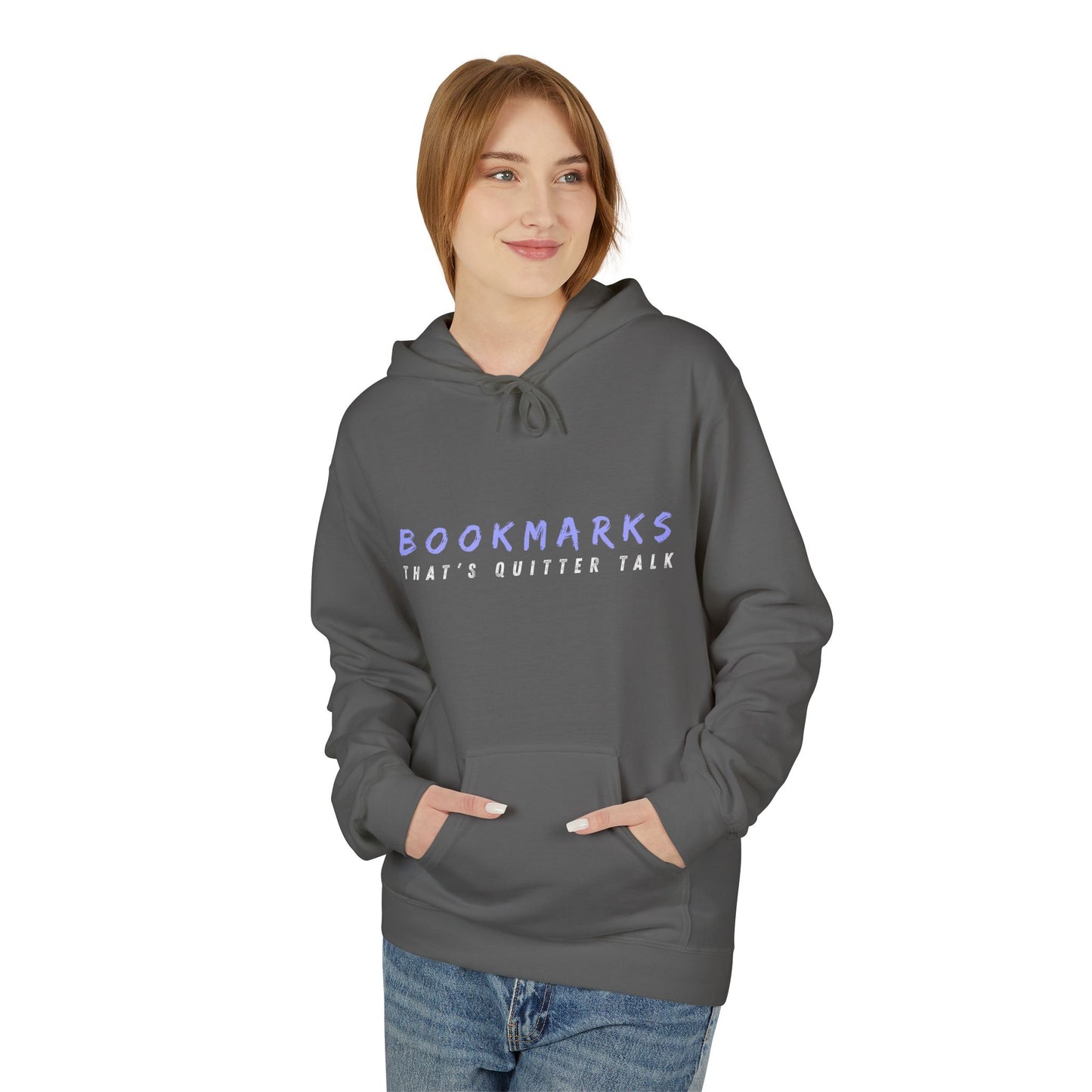 Teen/Adult Unisex Bookmarks Hoodie, Funny Book Lover Design