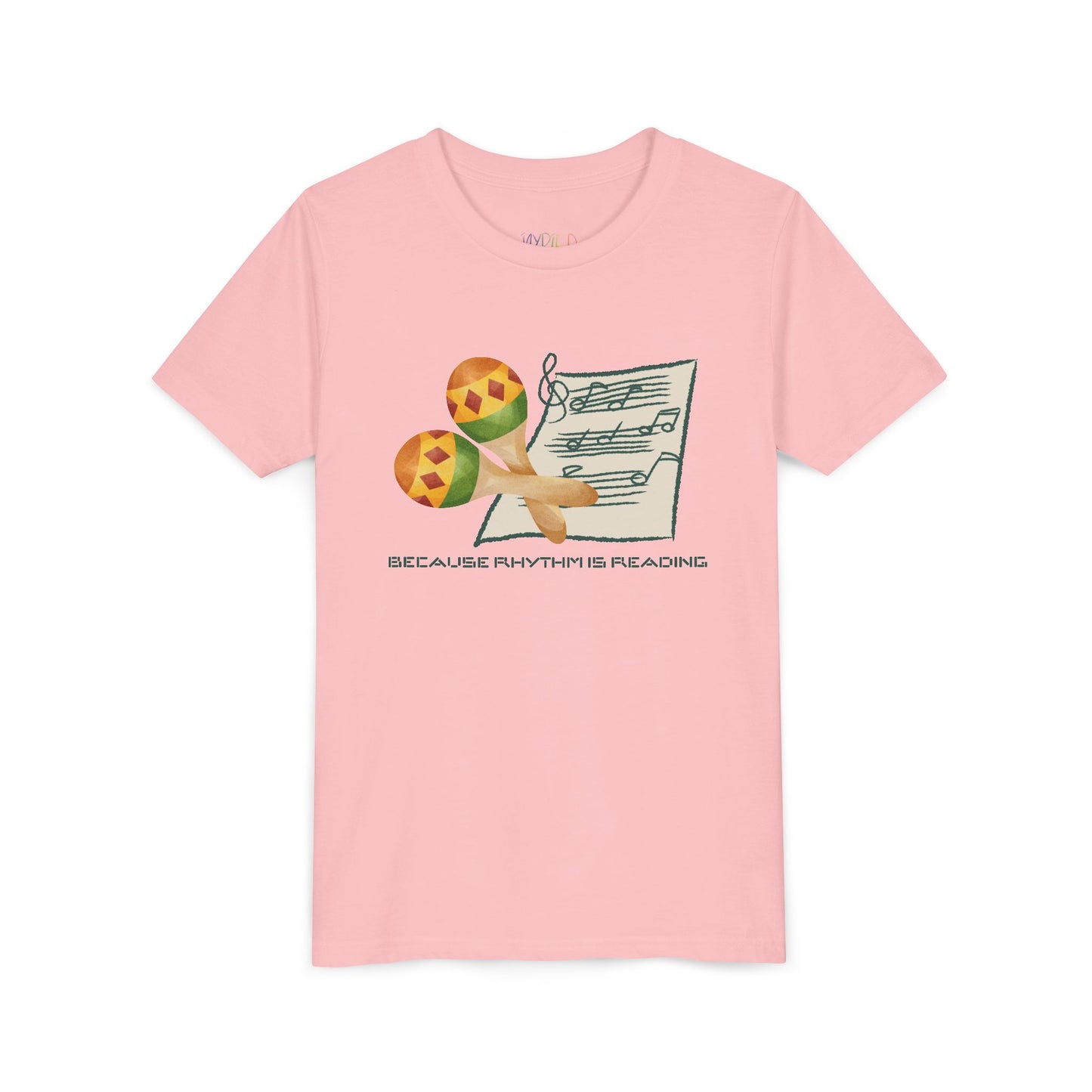 Youth Because Rhythm Is Reading Tee – Maracas Shirt for Kids Who Read Music Like a Book