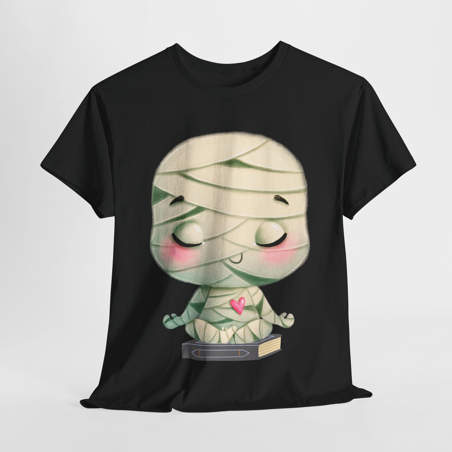 Teen/Adult Unisex Cute Mummy Reading Tee – Spooky Sweet Halloween Book Lover Shirt