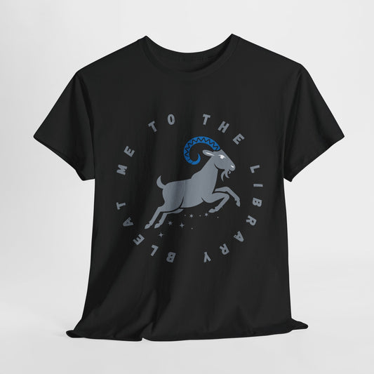 Teen/Adult Unisex – Bleat Me to the Library Goat Tee