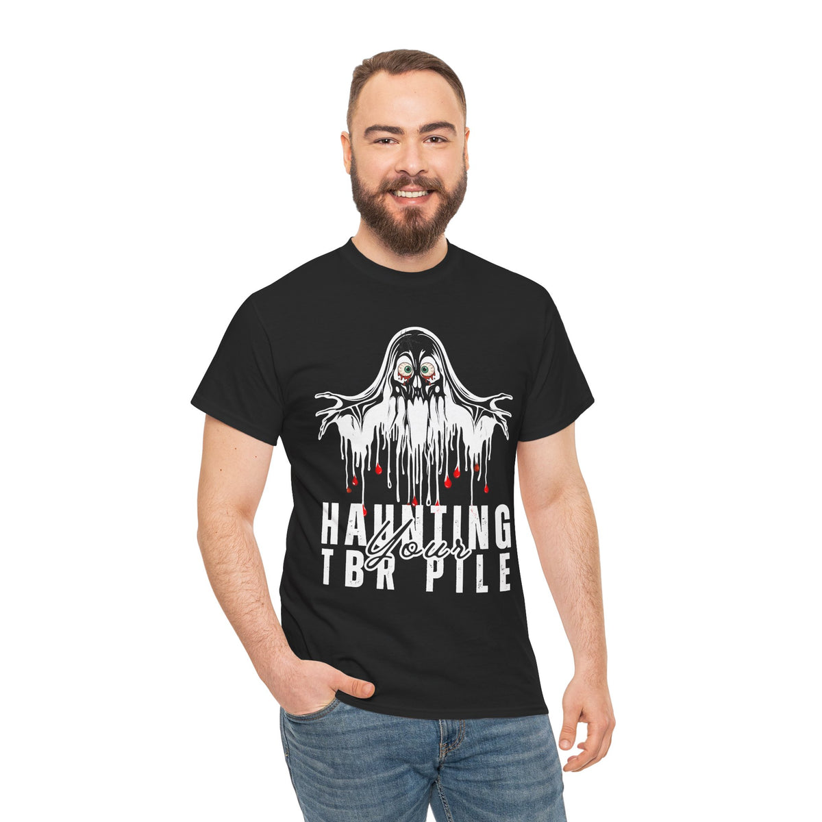Teen/Adult Unisex Haunting Your TBR Pile Horror T-Shirt