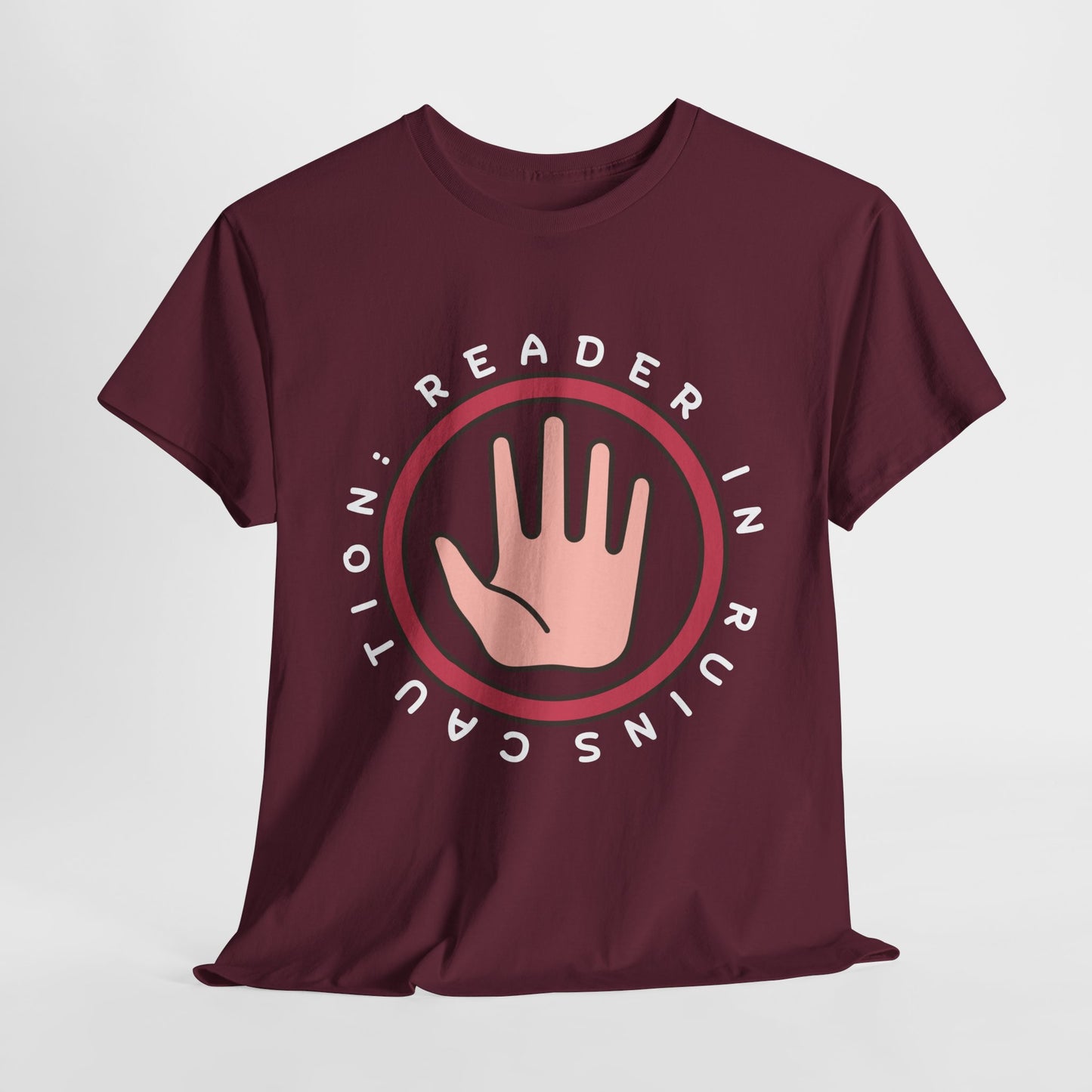Teen/Adult Unisex Tee – Caution: Reader in Ruins