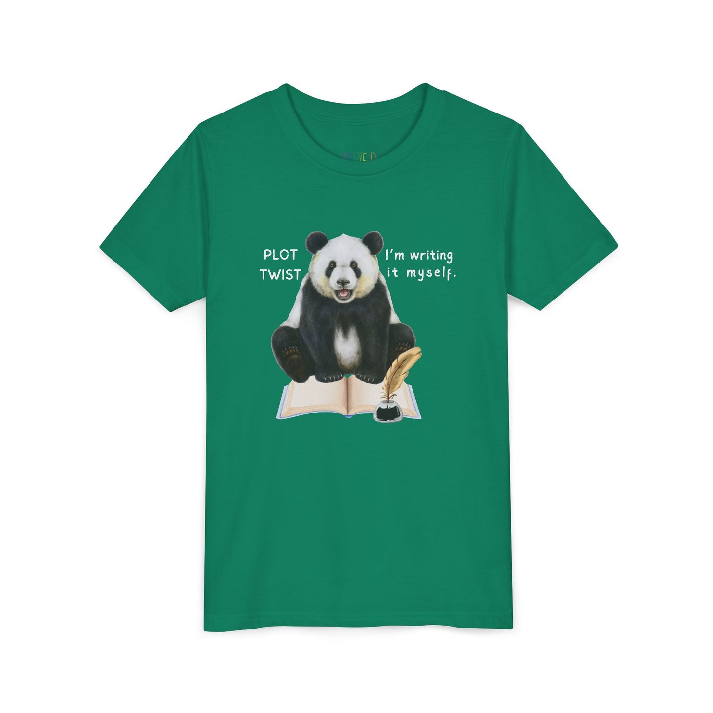 Youth Plot Twist – I’m Writing It Myself Tee – Panda Shirt for Bold Young Creators