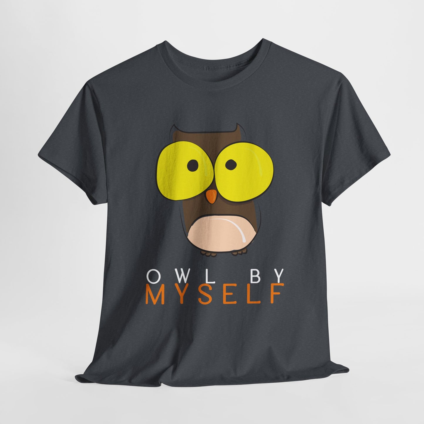 Teen/Adult Unisex Owl By Myself Tee – For the Proudly Introverted or Just Plain Punny