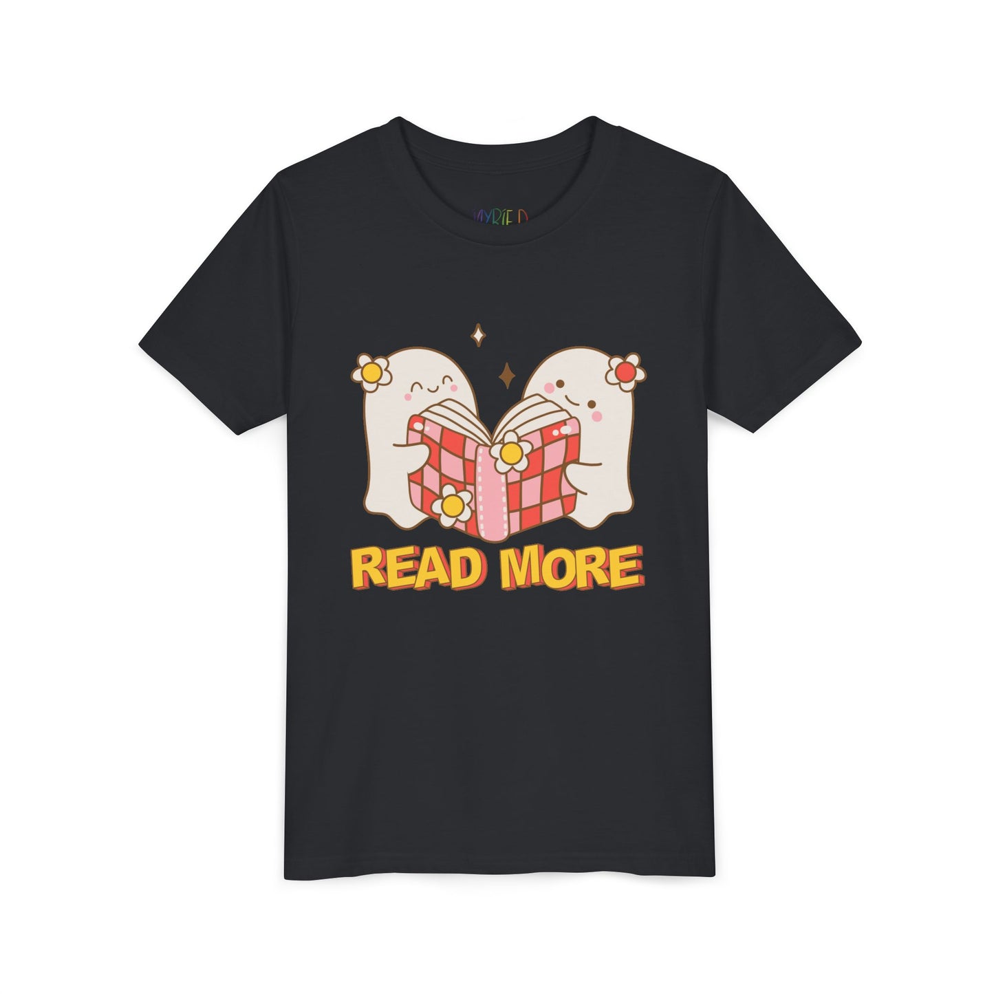 Youth Boo Ghosts “Read More” T-Shirt – Fun Halloween Reading Shirt for Kids