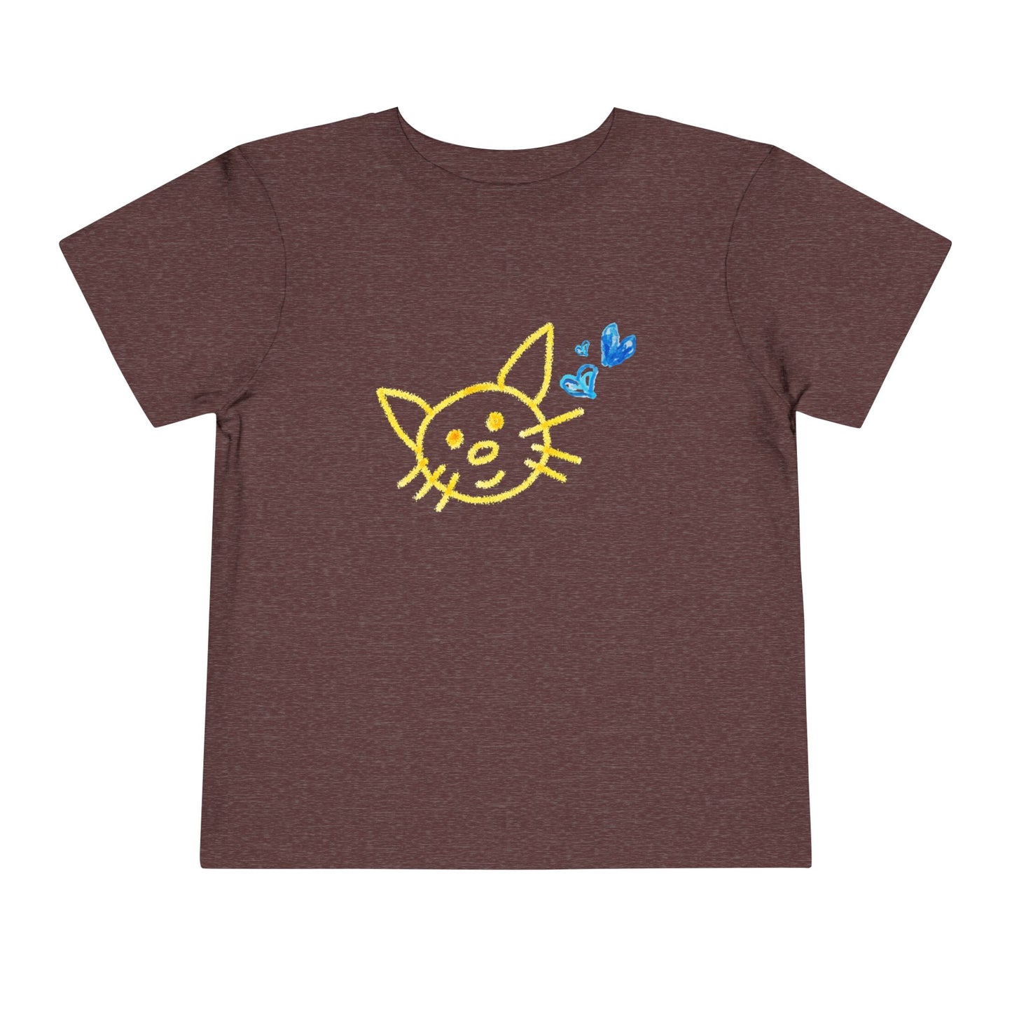Toddler Smiley Scribble Cat Tee – Whimsical Kitty Shirt for Little Animal Lovers