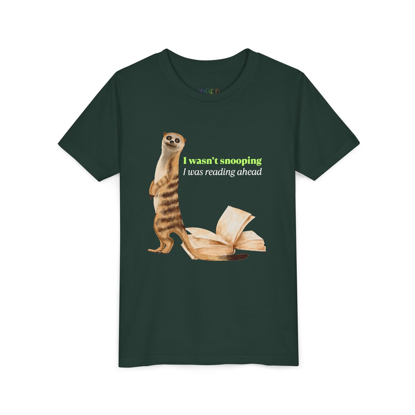 Youth I Wasn’t Snooping – I Was Reading Ahead Tee – Meerkat Shirt for Curious Young Readers