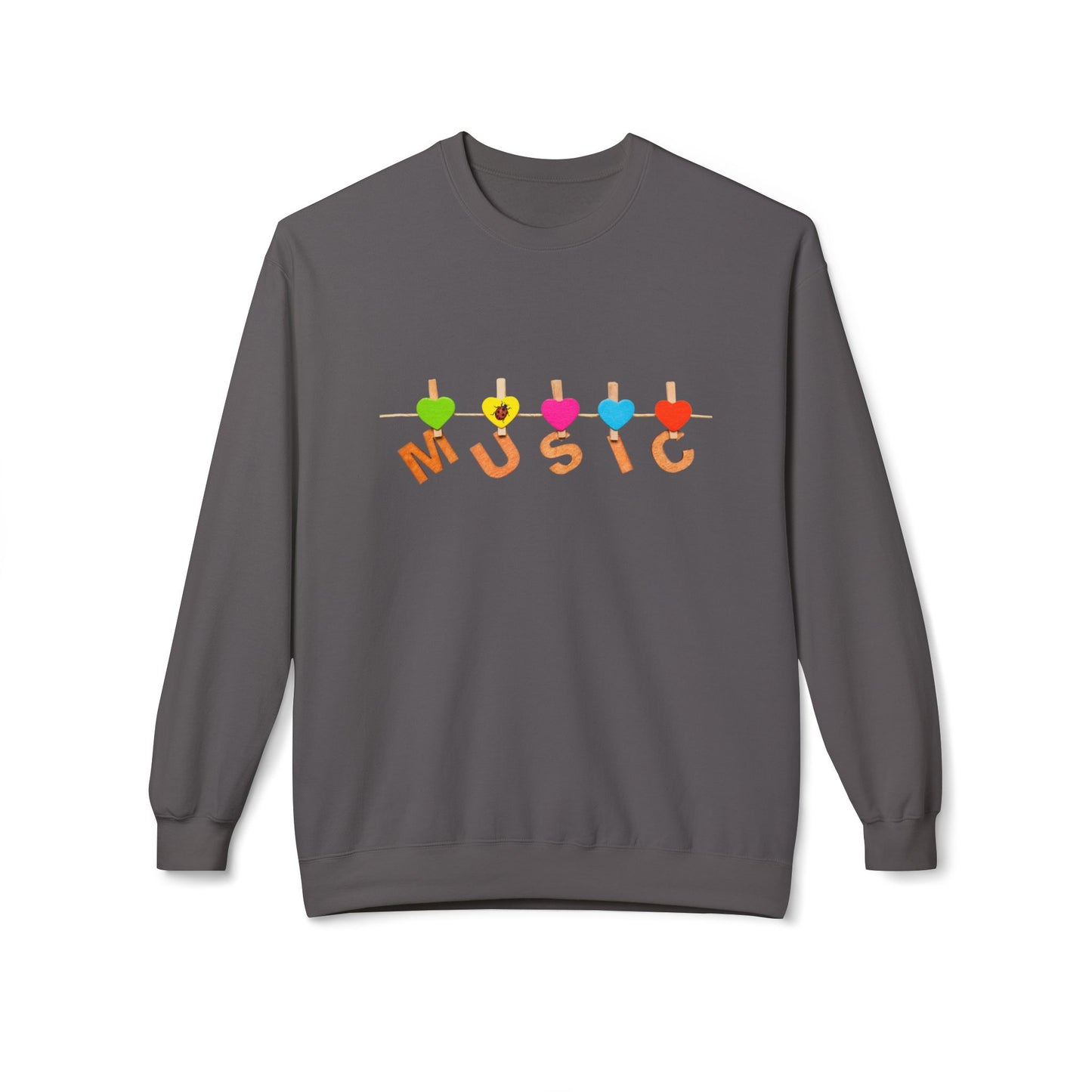 Teen/Adult Unisex Colorful Heartstring Music Sweatshirt