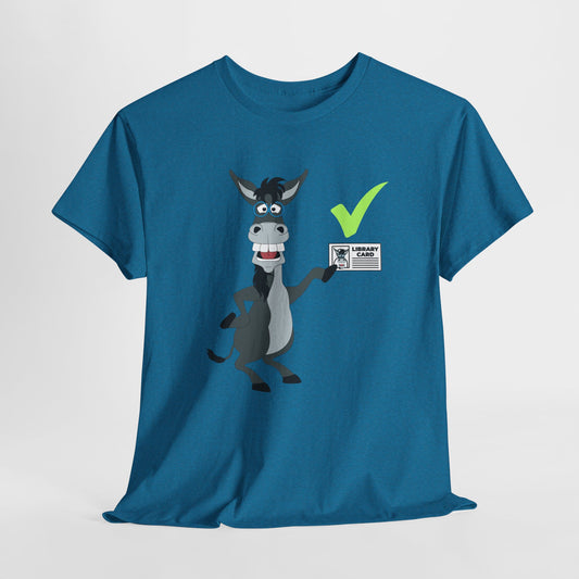 Teen/Adult Unisex Card-Carrying Genius Tee – Flash Your Library Power