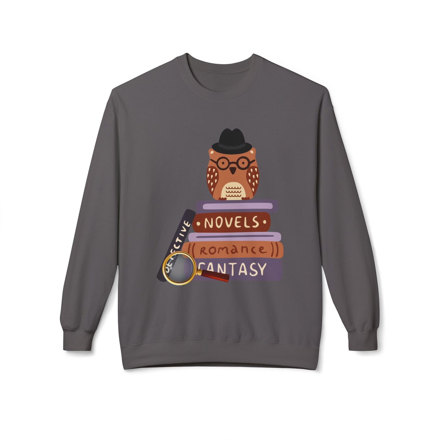 Teen/Adult Unisex Genre Detective Owl Sweatshirt