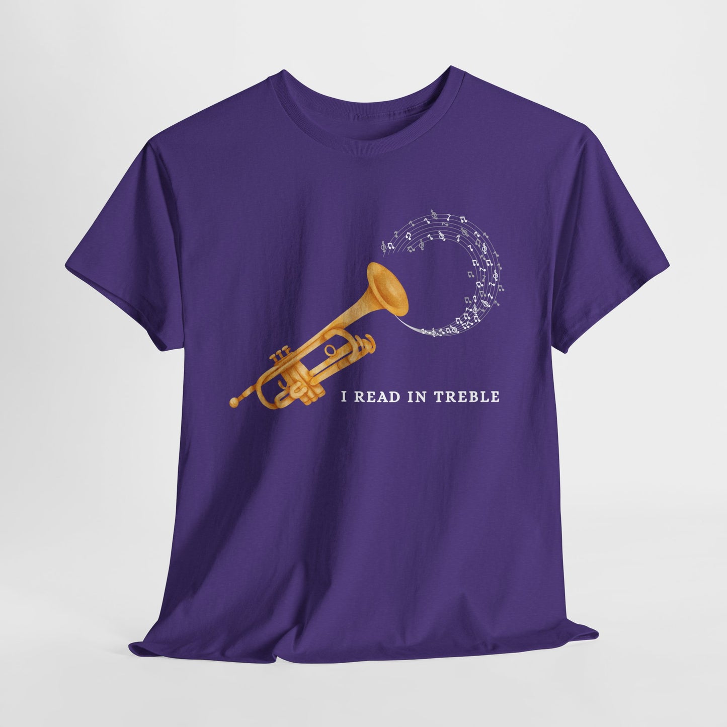 Teen/Adult Unisex I Read in Treble Tee – A Punny Pick for Music & Book Lovers