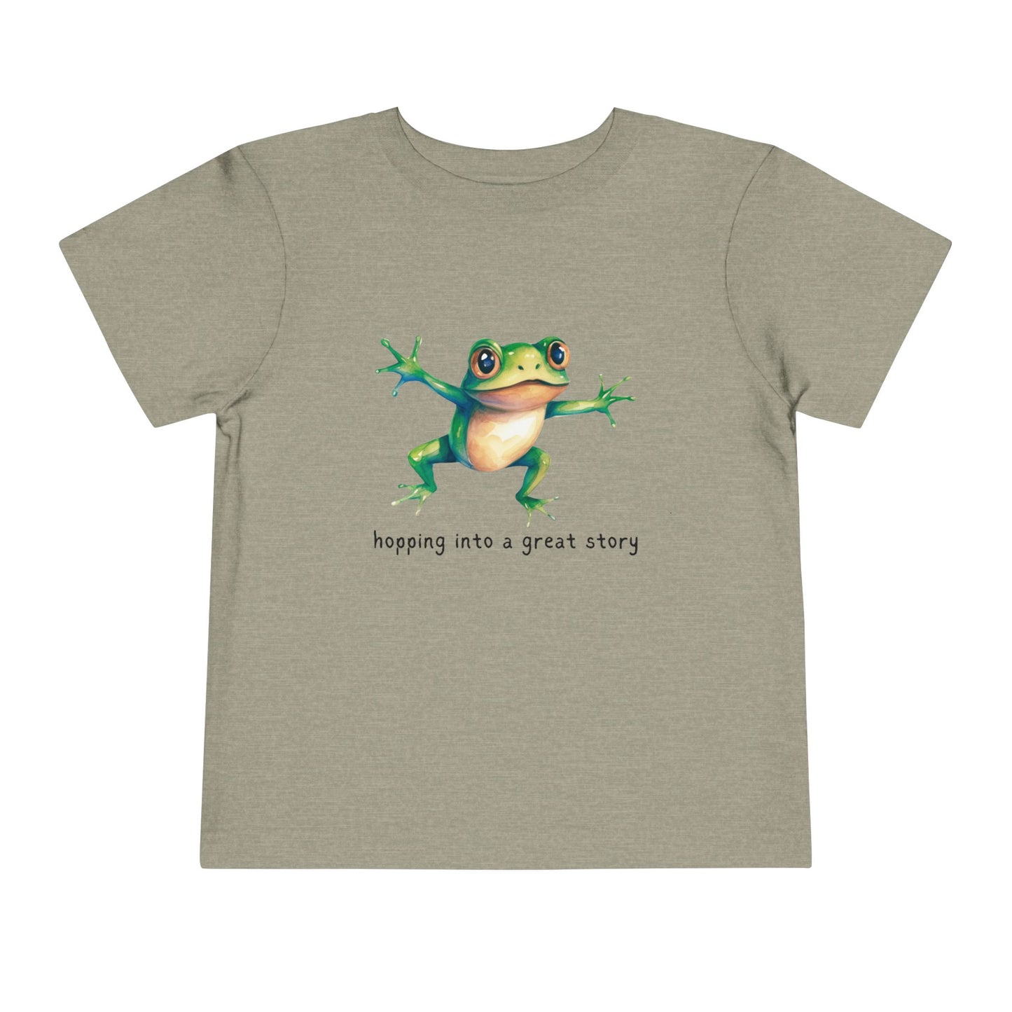 Toddler Hopping Into a Great Story Tee – Fun Gift for Curious Readers