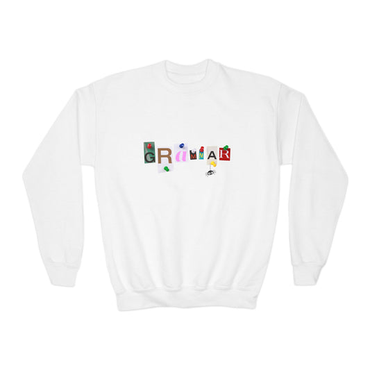 Youth Grammar Sweatshirt – Word Nerds Welcome!