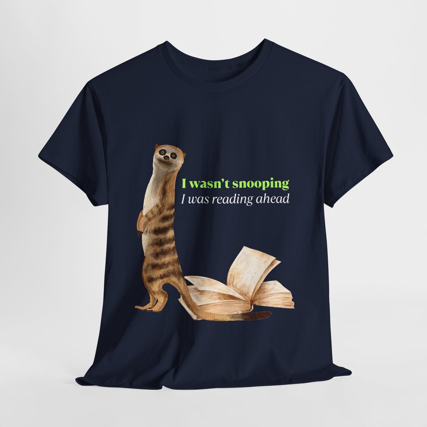 Teen/Adult Unisex Sneaky Reader Tee – For Curious Minds & Page Peekers