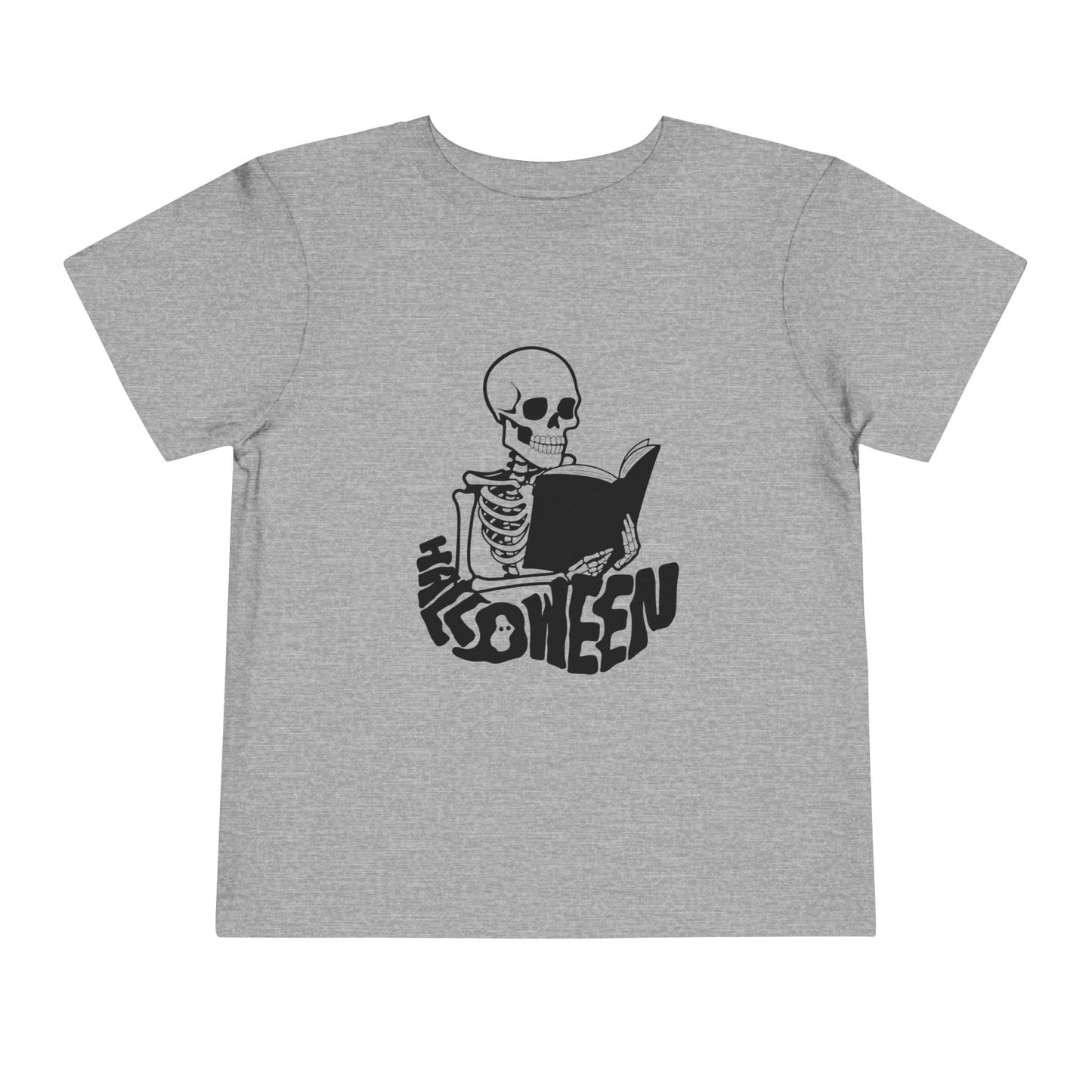 Toddler Halloween Reading Tee – Spooky Skeleton Book Lover Shirt