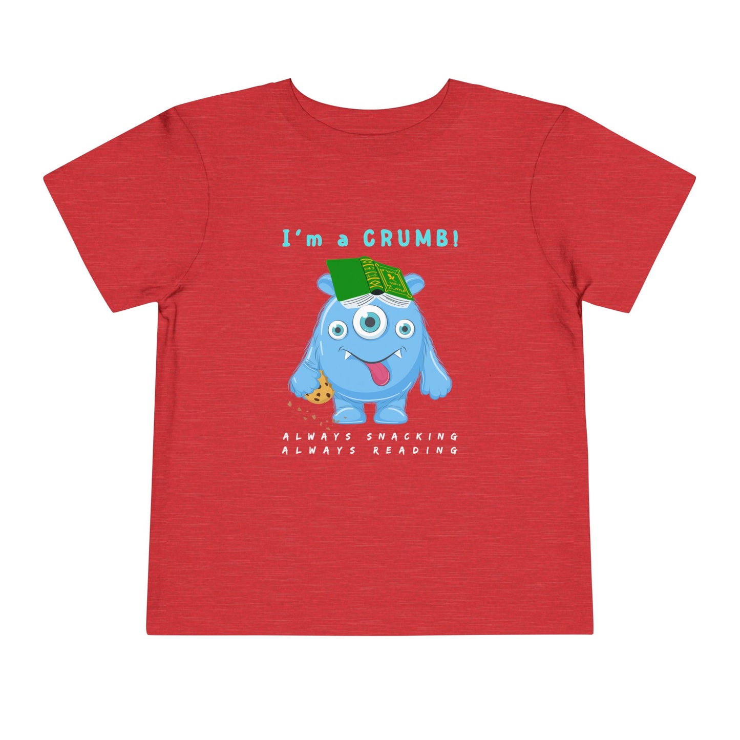 Toddler I’m a CRUMB! Snack-Loving Bookworm Tee