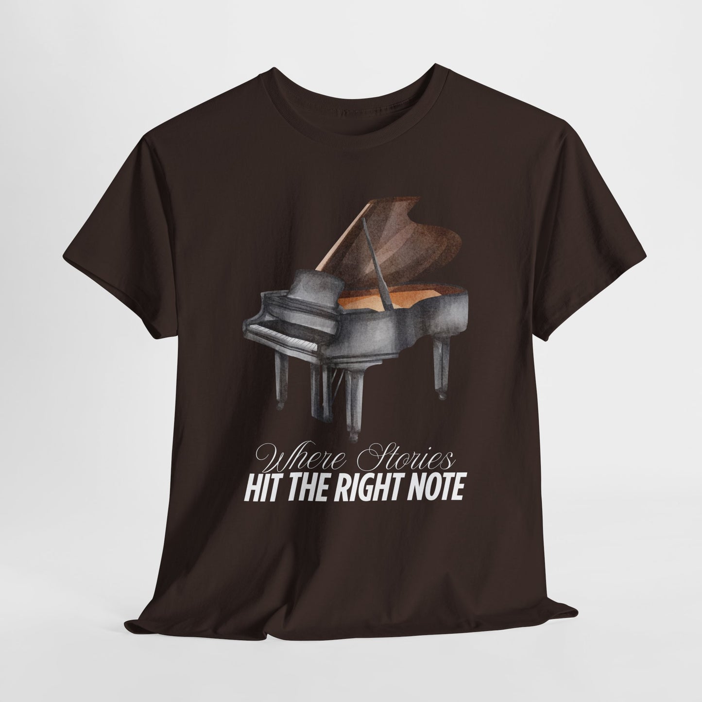 Teen/Adult Unisex Hit the Right Note Tee – For Readers and Musicians Who Feel Every Word