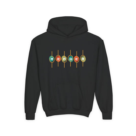 Youth Retro Reader Hoodie – Classic Style for Cool Book Lovers