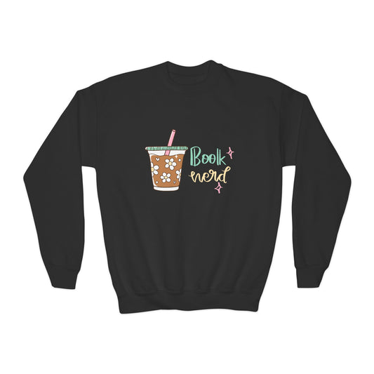 Youth Book Nerd Sweatshirt – Sweet Reads & Chill Vibes