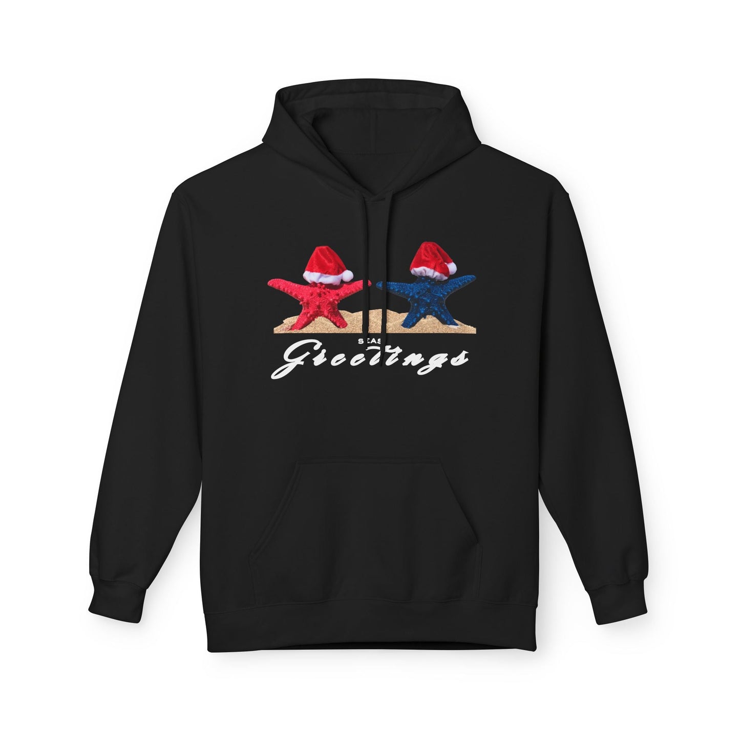 Teen/Adult Unisex Seas Greetings Hoodie â€“ Beach Holiday Escape Hoodie for Sun Seekers Printify