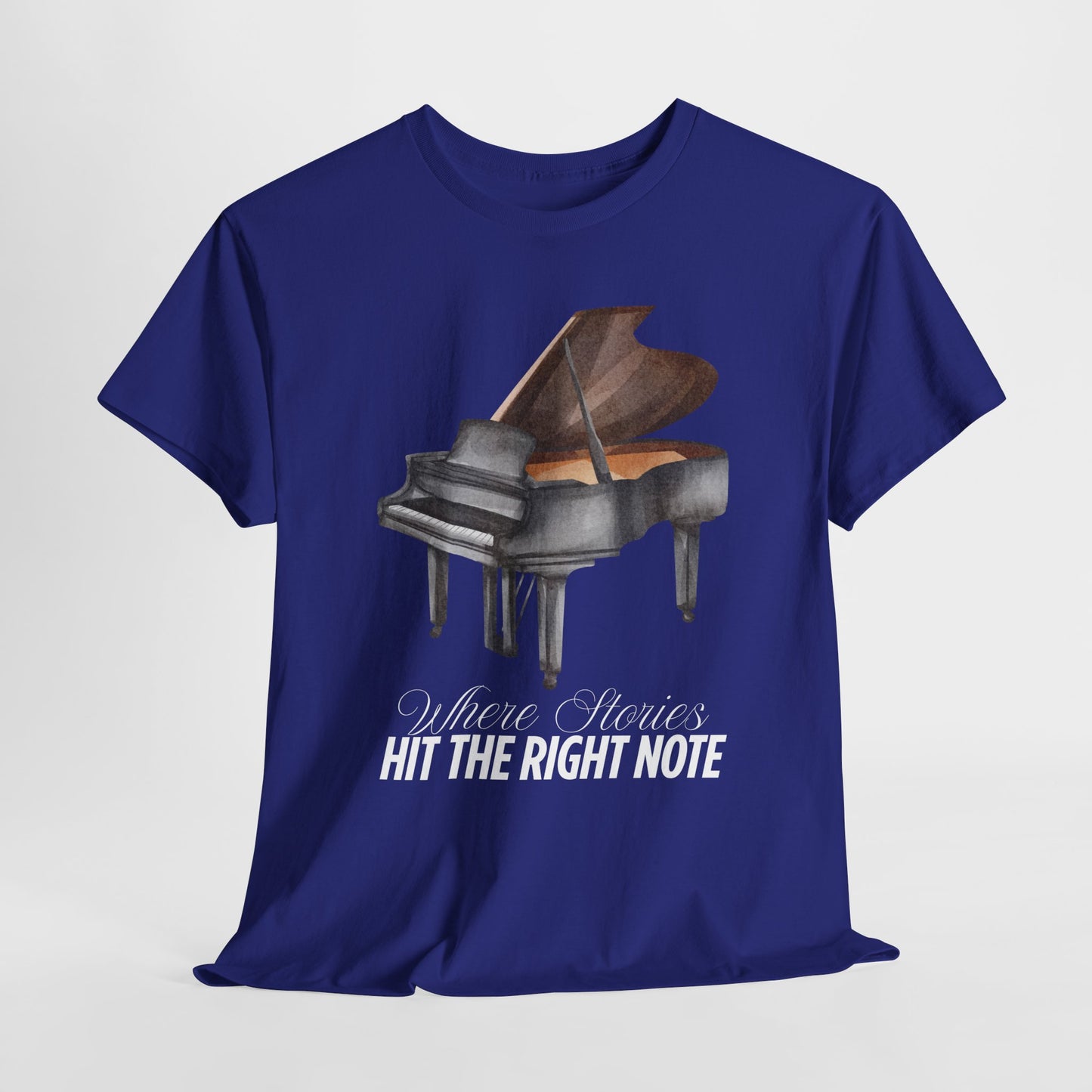 Teen/Adult Unisex Hit the Right Note Tee – For Readers and Musicians Who Feel Every Word