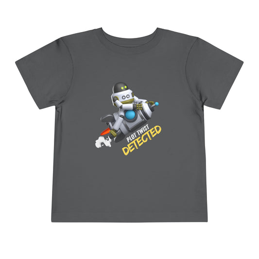 Toddler Plot Twist Detected Tee – Funny Robot Shirt for Curious Kids