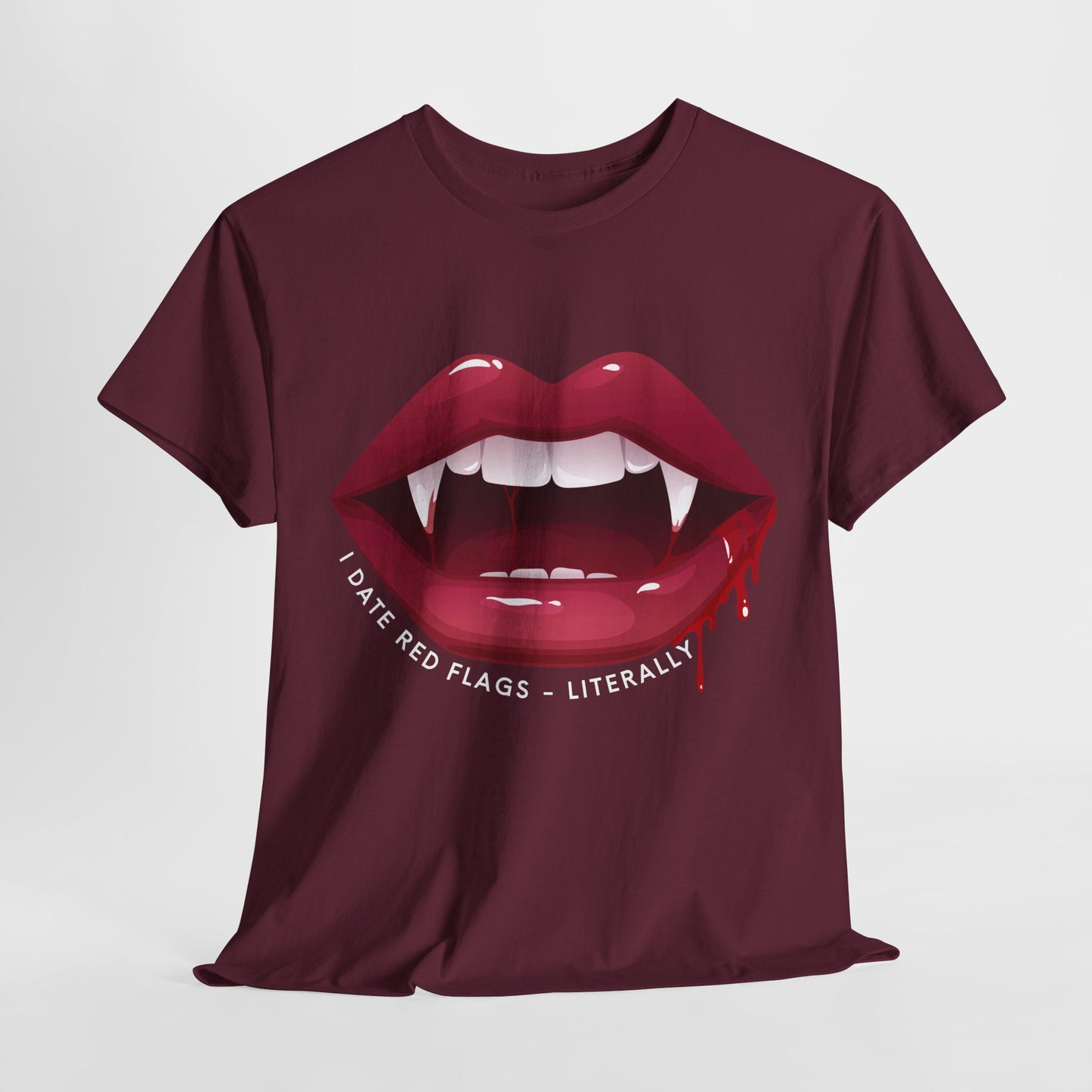 Teen/Adult Unisex “I Date Red Flags – Literally” T-Shirt – Fangirl Gift for Paranormal Romance Readers