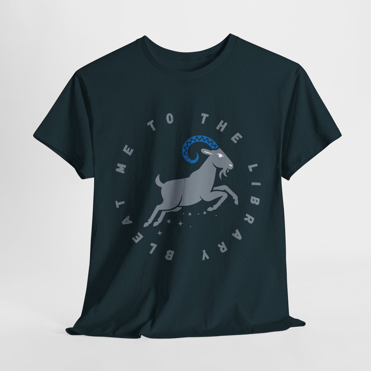 Teen/Adult Unisex – Bleat Me to the Library Goat Tee
