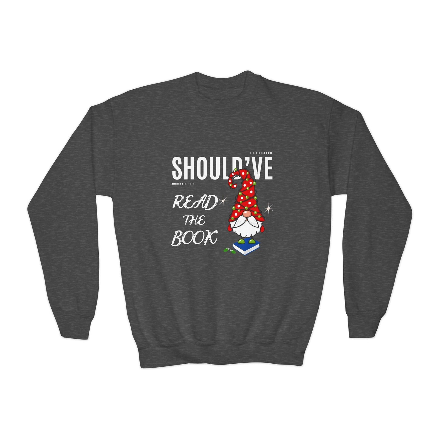Youth Shouldâ€™ve Read the Book Sweatshirt â€“ Holiday Gnome Design Printify