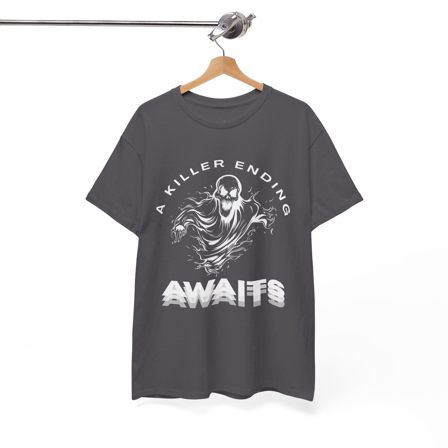 Teen/Adult Unisex A Killer Ending Awaits T-Shirt â€“ Horror Thriller Graphic Tee