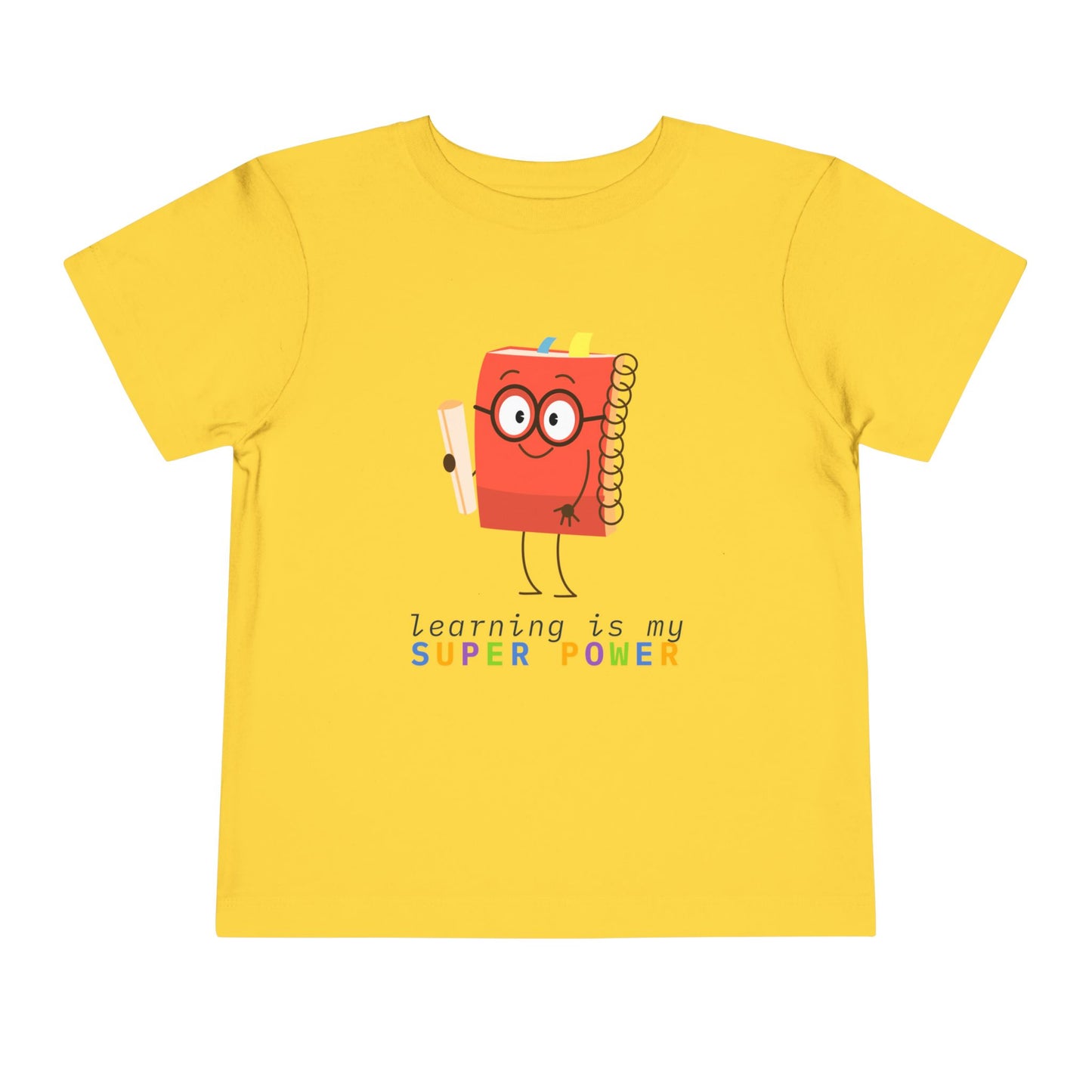 Toddler Learning Is My Super Power Tee – Cute & Confident Book Buddy