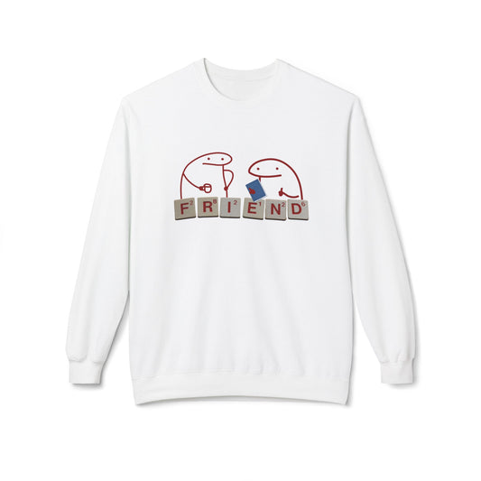 Teen/Adult Unisex Friend Sweatshirt, Wholesome Design Celebrating Kindness and Connection
