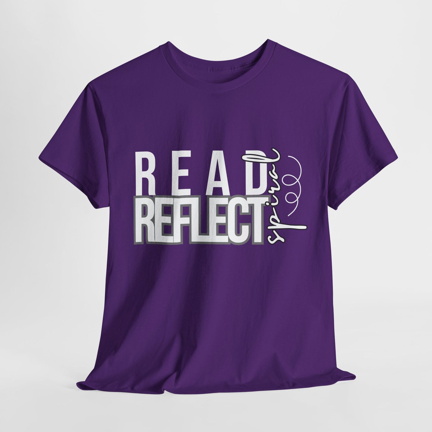 Teen/Adult Unisex Tee – Read. Reflect. Spiral. (Bold Text Design)