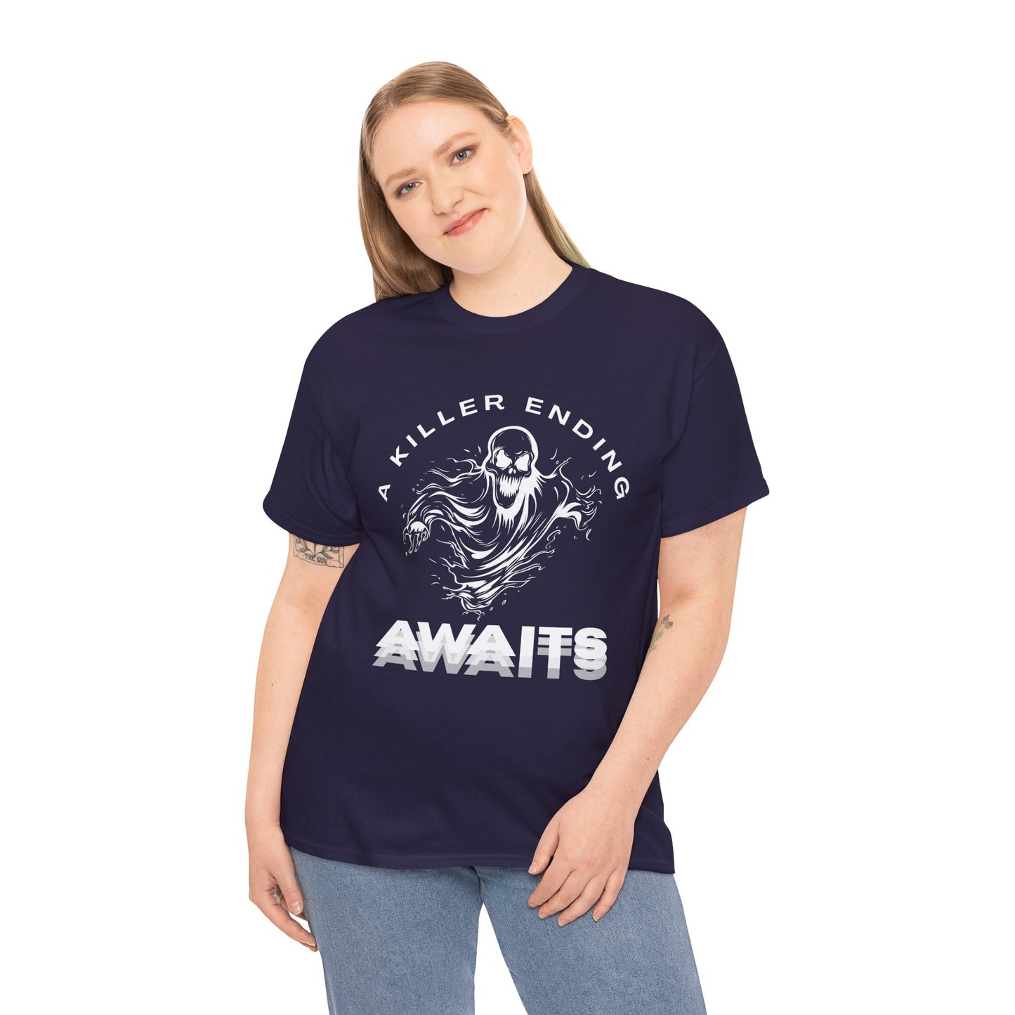 Teen/Adult Unisex A Killer Ending Awaits T-Shirt â€“ Horror Thriller Graphic Tee