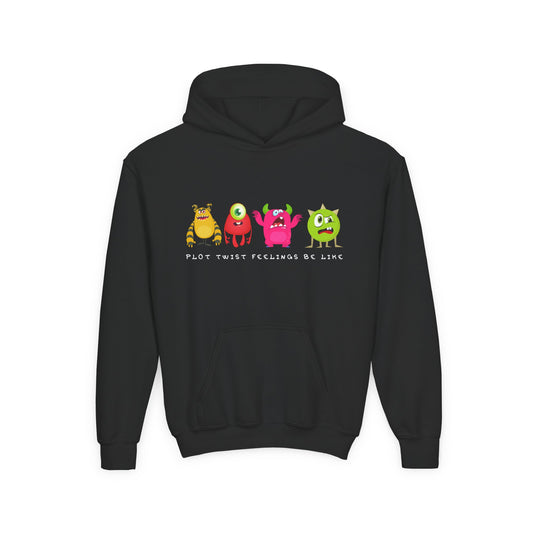 Youth Plot Twist Feelings Hoodie – The Many Moods of Reading!