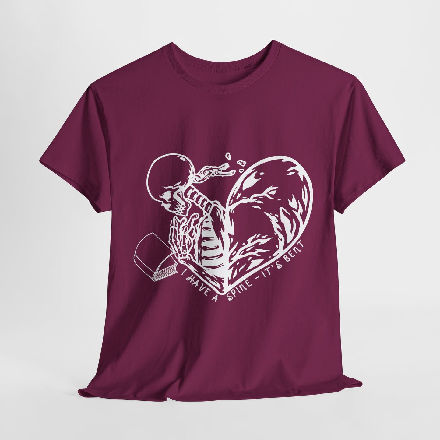 Teen/Adult Unisex Skeleton Heart T-Shirt – “I Have a Bone to Pick” Gothic Graphic Tee