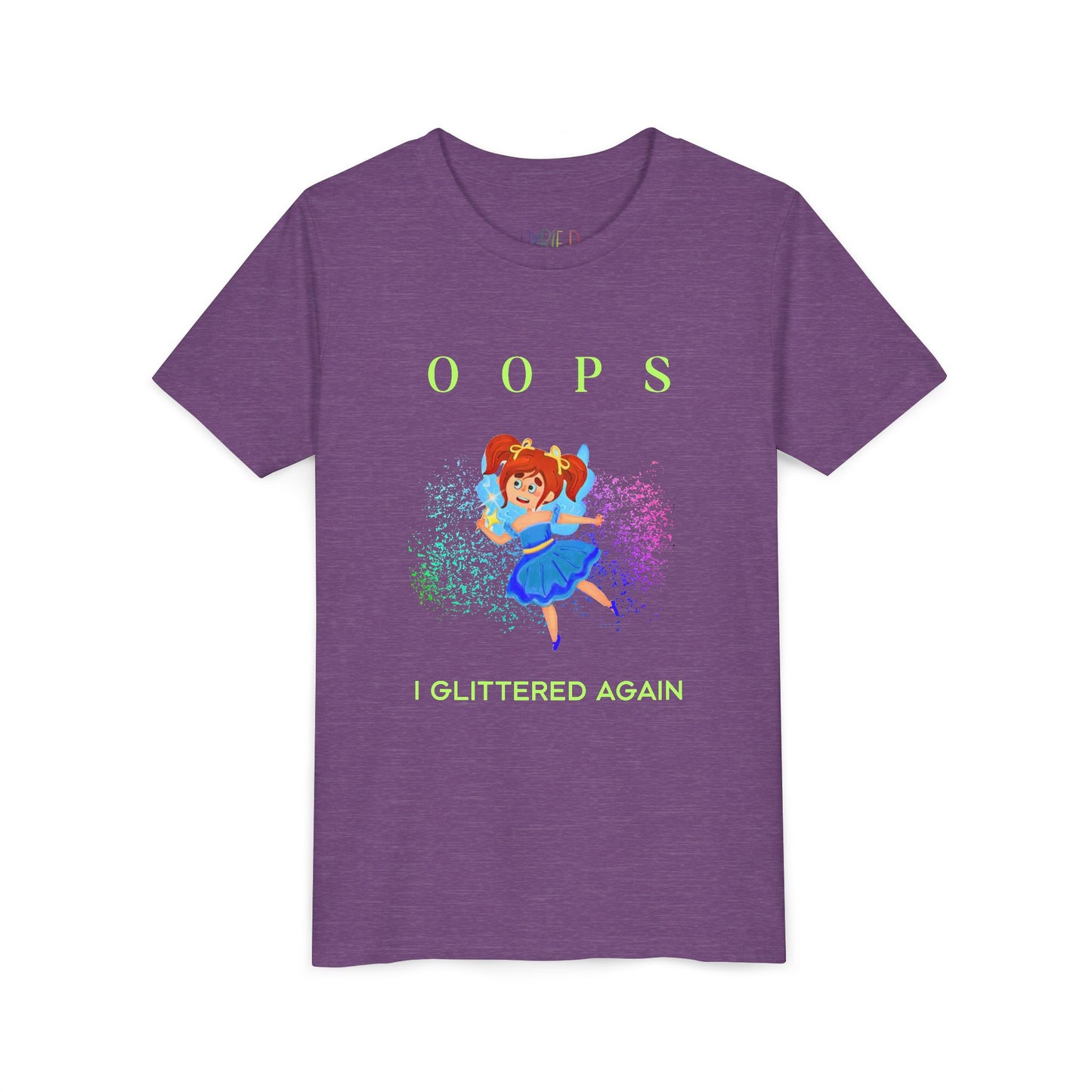 Youth Oops I Glittered Again Tee – Sparkle Happens!
