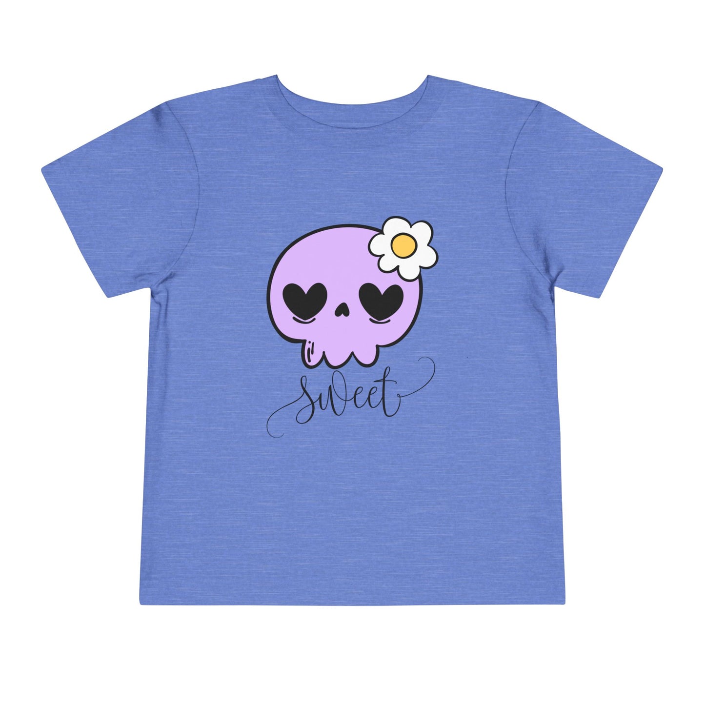 Toddler Sweet Skull Tee – Cute & Spooky Halloween Style