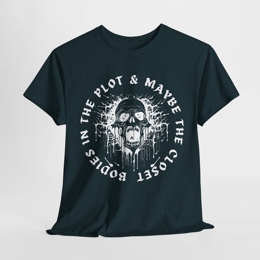 Teen/Adult Unisex Closet Bodies & Plot Twists T-Shirt – Horror Graphic Tee